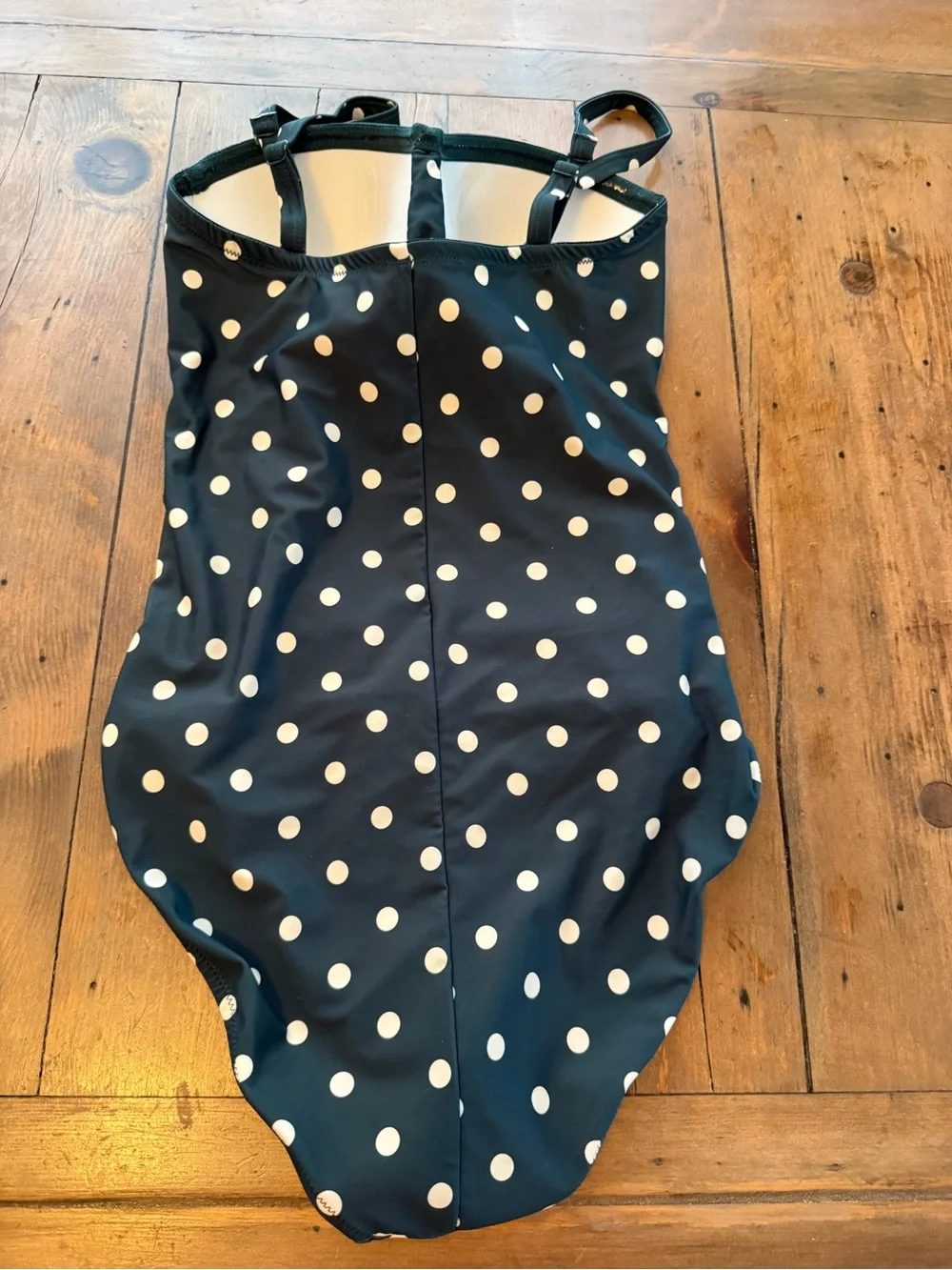 Vintage Style Olive Green Polka Dot Ruched Sweetheart One Piece Swimsuit
